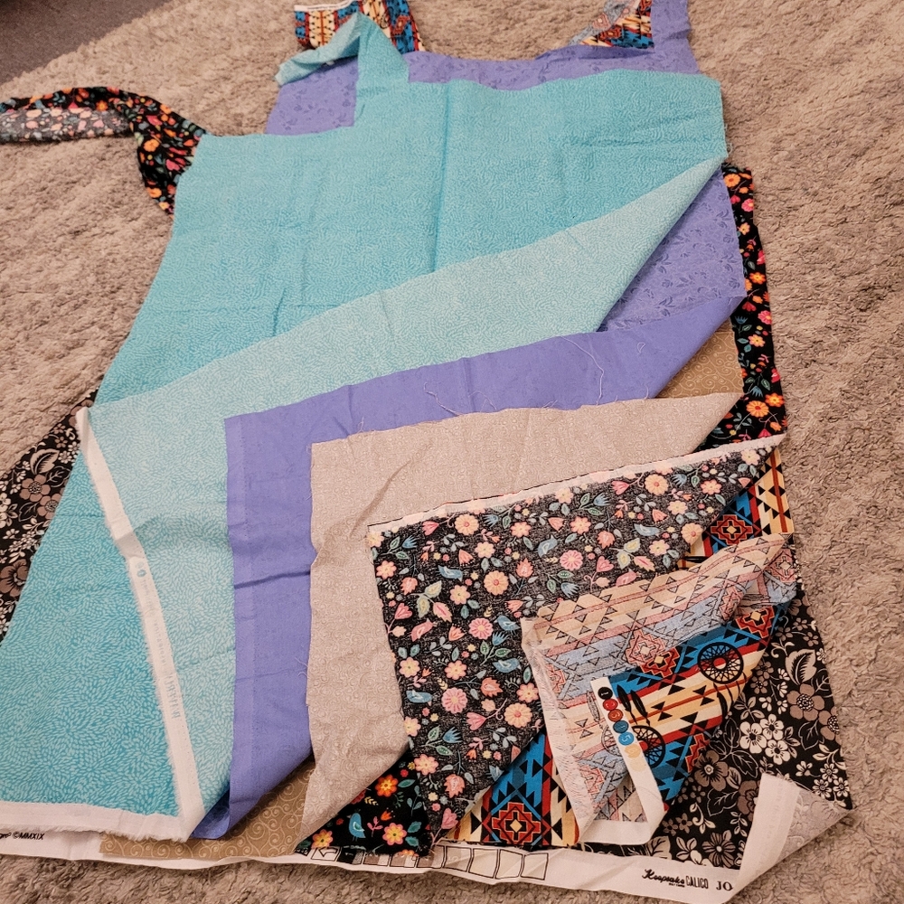 6 Colorful Sewing Fabric  19" X 29"